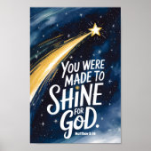 Du wurdest zu Shine Christlichen Kinderzimmer Kind Poster (Vorne)