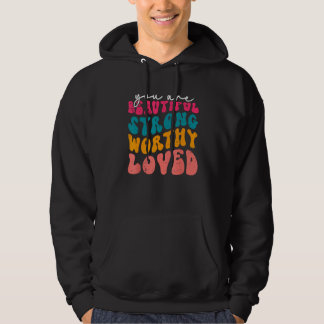 Du zählst Sei nett Groovy Monat der Bewusstseinsbi Hoodie