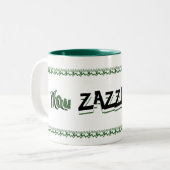 Du zazzle mir grün und schwarz Tasse (Vorderseite Links)