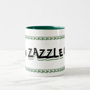 Du zazzle mir grün und schwarz Tasse