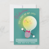 Du zündest mein Lebensunterricht an Valentine Einladung (Vorderseite)