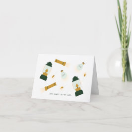 Du zündest meine Valentinkarte an Dankeskarte