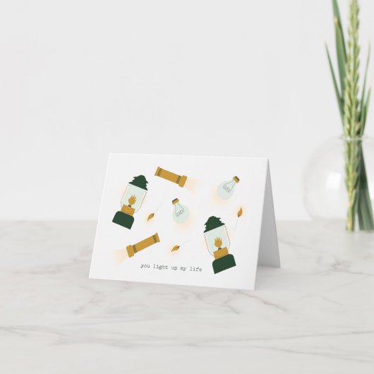 Du zündest meine Valentinkarte an Dankeskarte (Vorderseite)