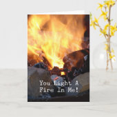 Du zündest mir ein Feuer an! Karte (Gelbe Blume)