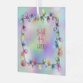 Du zündest mir Weihnachtslicht ins Leben Ornament Aus Glas (Vorderseite links)