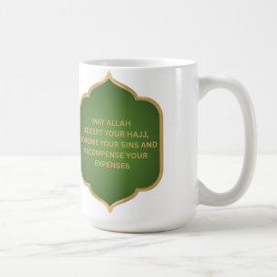 Dua für Hajji in arabisch-englisch-grüner Farbe Kaffeetasse