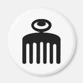 Duafe | Adinkra-Symbol für weibliche Schönheit Magnet