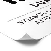 Duafe | Adinkra-Symbol für weibliche Schönheit Poster (Ecke)