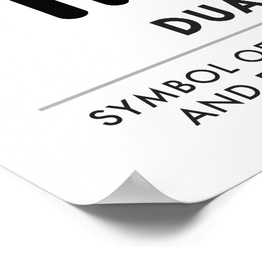 Duafe | Adinkra-Symbol für weibliche Schönheit Poster (Ecke)