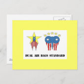 DUAL AIR BAGS STANDARD POSTCARD DEMOKRAT POSTKARTE (Vorne/Hinten)