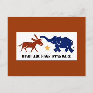 DUAL AIR BAGS STANDARD POSTCARD DEMOKRAT POSTKARTE