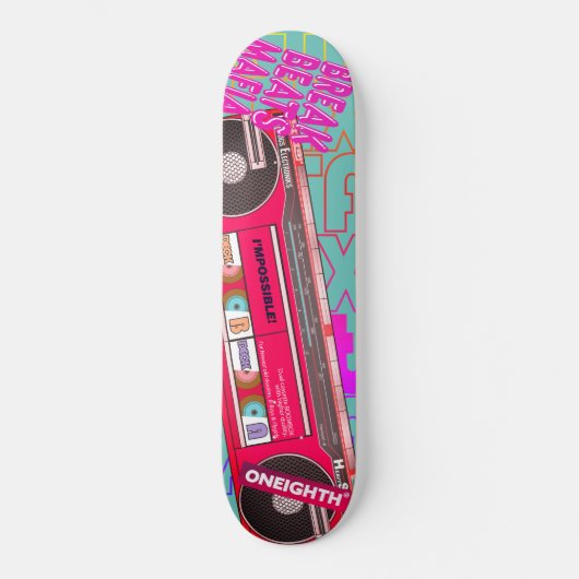 Dual cassette boombox スケートボード skateboard (Vorderseite)