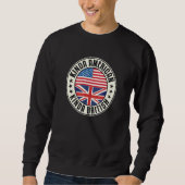 Dual Citizenship American British Uk Usa Flag Unio Sweatshirt (Vorderseite)