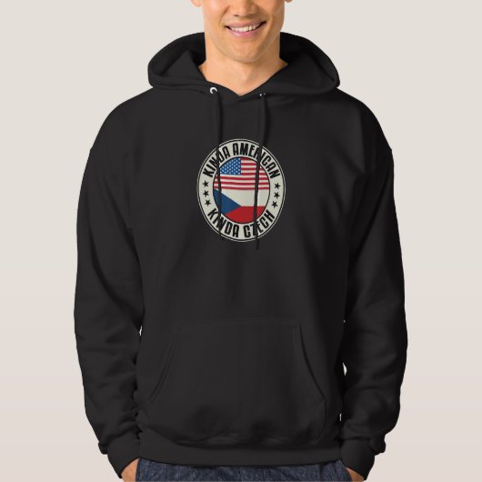 Dual Citizenship American Czech Republic Usa Flag Hoodie (Vorderseite)