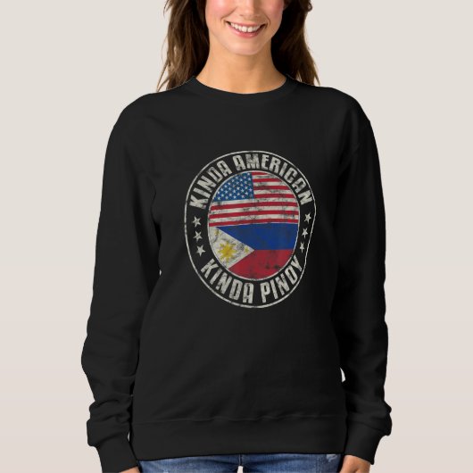 Dual Citizenship American Filipino Philippines Usa Sweatshirt (Vorderseite)
