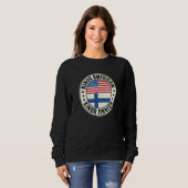 Dual Citizenship American Finnish Finland Usa Flag Sweatshirt (Vorne ganz)