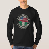 Dual Citizenship American Nigerian Nigeria Usa Fla T-Shirt (Vorderseite)