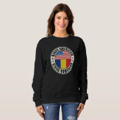 Dual Citizenship American Romanian Romania Usa Fla Sweatshirt (Vorne ganz)