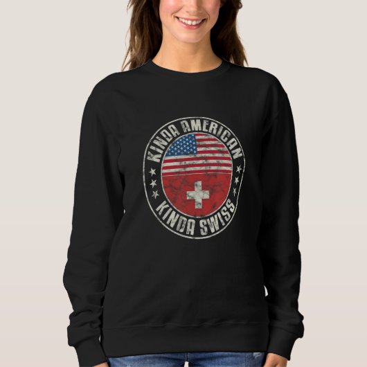 Dual Citizenship American Swiss Switzerland Usa Fl Sweatshirt (Vorderseite)