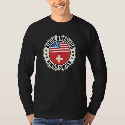 Dual Citizenship American Swiss Switzerland Usa Fl T-Shirt (Vorderseite)