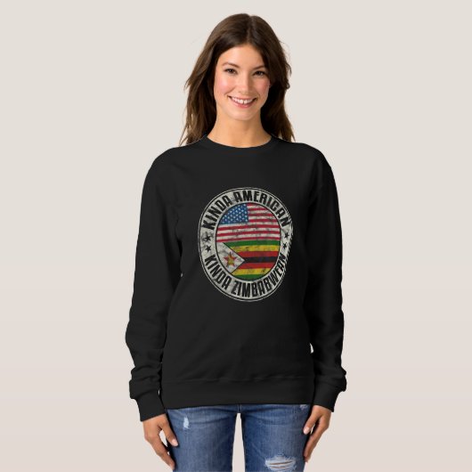 Dual Citizenship American Zimbabwean Zimbabwe Usa  Sweatshirt (Vorne ganz)