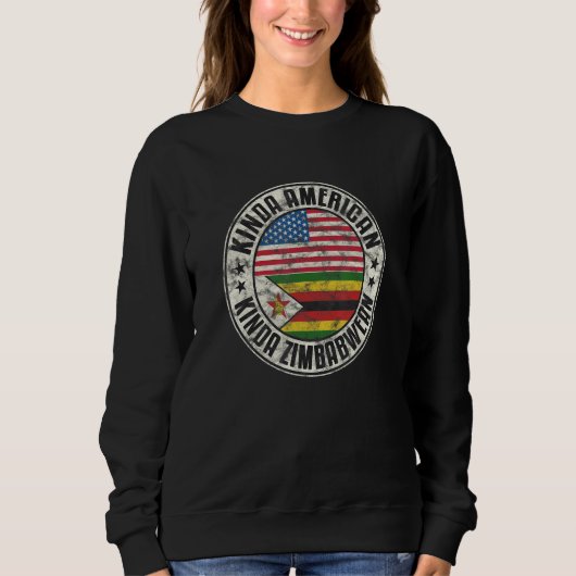 Dual Citizenship American Zimbabwean Zimbabwe Usa Sweatshirt (Vorderseite)