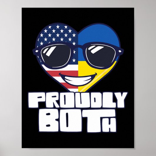 Dual Citizenship Proudly Both Usa Ukraine  Poster (Vorne)