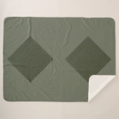 Dual Diamond Moss Sherpa Blanket Sherpadecke (Vorderseite (Horizontal))