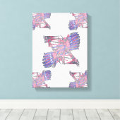 Dual Entities Pink and Blue Abstract Canvas Leinwanddruck (Insitu (Holzboden))