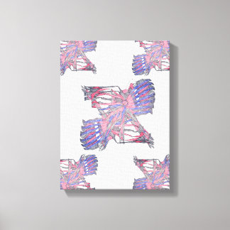 Dual Entities Pink and Blue Abstract Canvas Leinwanddruck