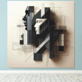 Dual Geometric Profile Leinwanddruck (Insitu (Holzboden))