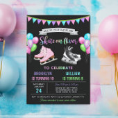 Dual Ice Skating Birthday Invitation Einladung