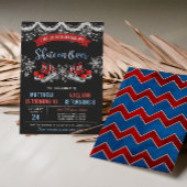 Dual Ice Skating Birthday Invitation for Boys Einladung
