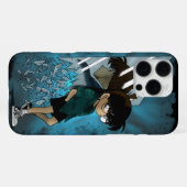 Dual-Identity-Anime-Phone-Fall iPhone Hülle (Rückseite (Horizontal))