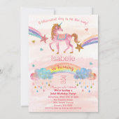 DUAL INVITE - Einhorn und Dinosaurier Einladung zu (Rückseite)