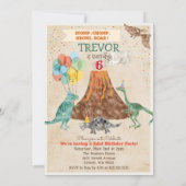 DUAL INVITE - Einhorn und Dinosaurier Einladung zu (Rückseite)