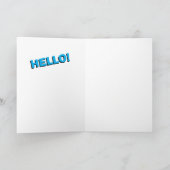 "Dual Pigeons" HELLO Grußkarte Einladung (Innenseite)