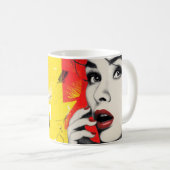 Dual pop art portrait  kaffeetasse (VorderseiteRechts)