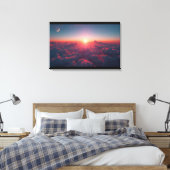 Dual Sky Harmony – Sun & Moon Above the Clouds Leinwanddruck (Insitu (Schlafzimmer))