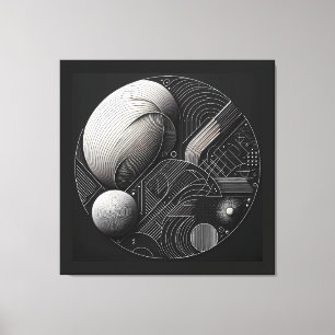 Dual Sphere Composition Leinwanddruck