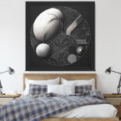 Dual Sphere Composition Leinwanddruck (Insitu (Schlafzimmer))