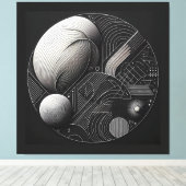 Dual Sphere Composition Leinwanddruck (Insitu (Holzboden))