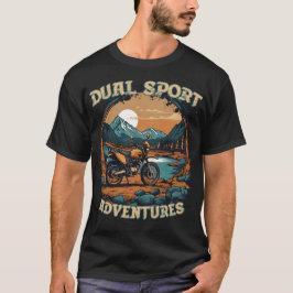 DUAL SPORT ADVENTURES cooles Retro-Motorrad T-Shirt