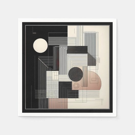 Dual‑Tone Geometry Serviette (Vorderseite)