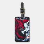 Dual Wild Lunar Wolf Gepäckanhänger (Vorderseite vertikal)