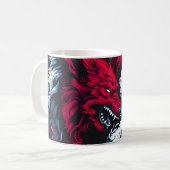 Dual Wild Lunar Wolf Kaffeetasse (Vorderseite Links)