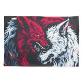 Dual Wild Lunar Wolf Kissenbezug (Rückseite)