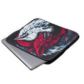 Dual Wild Lunar Wolf Laptopschutzhülle (Vorne Knopf)