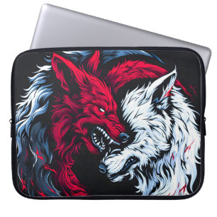 Dual Wild Lunar Wolf Laptopschutzhülle