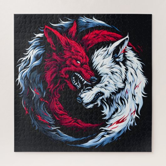 Dual Wild Lunar Wolf Puzzle (Vertikal)
